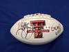 Coach Kliff Kingsbury Autograph Football & TCU vs. Texas Tech tickets //75