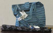 Chevron Tote Bag, Scarf, Watch, Necklace 202//128