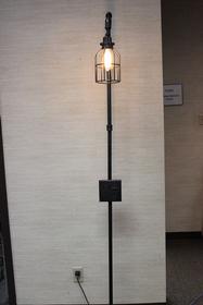 Black Pipe Floor Lamp 187//280