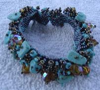 Turquoise and Brown Bracelet 202//182