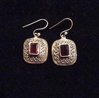 Red Stone Earrings 202//201