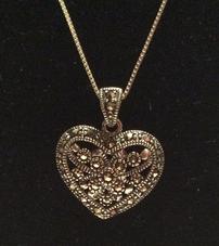 Addison Lane Marcasite Heart Pendant 202//227