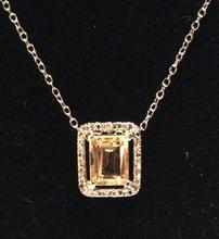 Square Citrine Pendant 202//220