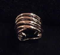 Sterling Layer Dome Ring - Size 6 202//184