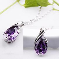 amethyst pendant  and sterling chain 202//202