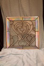 Framed Heart Stained Glass 187//280