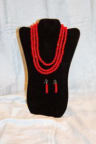 Carnelian Necklace and Earrings 187//280