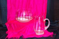 Glass Pitcher and Bowl 202//135