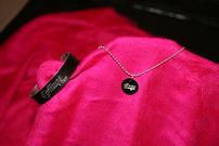 Hugs Black Cuff Bracelet and Hugs Black Pendant Necklace 202//135