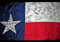 Autographed TX state Flag, a 2 yr prj of Brett Dillon 202//140