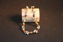 Tiger Eye and Multi-Color Pearl Necklace 202//135