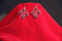 Dark Pearl Earrings w/Silver Hoops 202//135