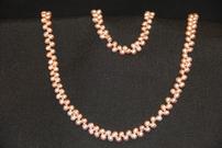 Pink Pearl Necklace & Bracelet 202//135