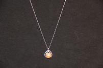Silver Pendant with Peach Pearl Accent 202//135