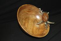 Wooden Serving Bowl with Sea Turtle 202//135
