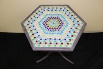 Mosaic Glass Top Table 202//135