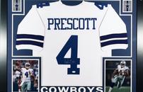 Dak Prescott Framed Signed Jersey