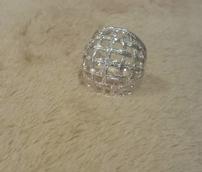 Sterling Silver Dome Ring Size 6 202//172