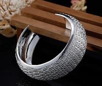 Sterling Silver Basket Weave Cuff 202//172