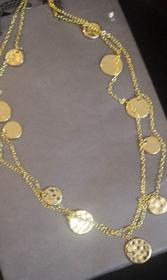 Heavily Layered Gold Disc Necklace 167//280