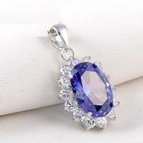 Tanzanite and White Topaz Necklace 202//202