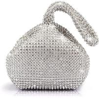 Silver Bejeweled  Triangle Clutch 202//202
