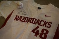 University of Arkansas Signed Jersey & Ball 202//135