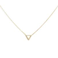 Pave Triangle Pendant Necklace 202//202