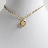 90's Kid  Champagne Druzy  Choker Necklace 202//202