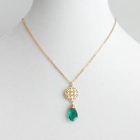 Green Crystal Drop Necklace 202//202