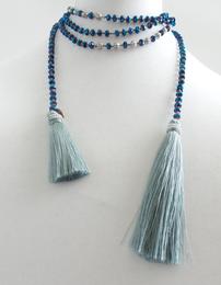 Blue Crystal Wrap with Tassels 202//260