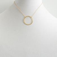 Gold Circle Choker Necklace 202//202
