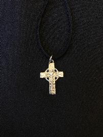 Handmade custom-design two-sided silver cross pendant 202//269
