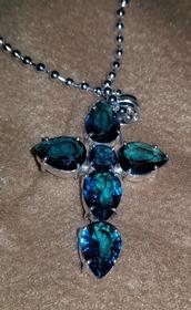 Paris Blue Cross Necklace 172//280