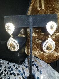 Amber Crystal Earrings 202//269
