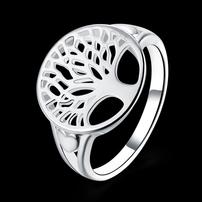 Sterling Silver Tree of Life Ring Size 8   202//202