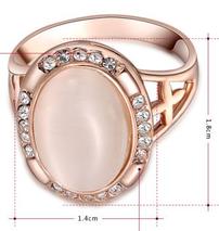 Oval Opal with Rose Gold Layered Ring Size 7 202//213