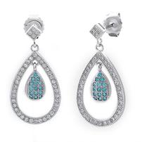 Blue Crystal Dangle Earrings 202//202