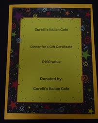Corelli's Italian Café: Dinner for Four! 202//253