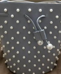 Light Blue Pearl Studded Purse 202//244