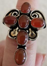 Carmelian Cross Ring 197//280
