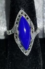 Blue Lapis With Marcasite Surround 183//280