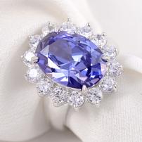 Tanzanite White Topaz Ring 202//202