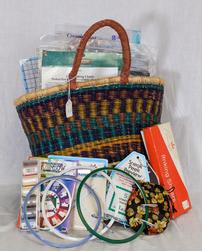 Basket of Quilting Supplies 202//251