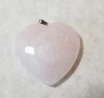 Rose Quartz Heart and Sterling Chain 202//191