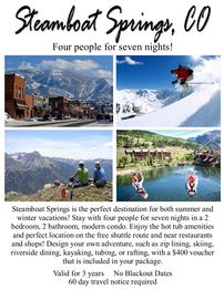 Steamboat Springs for 4 People for 7 Nights 202//261