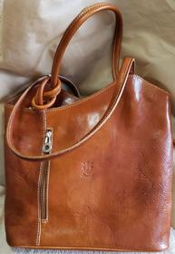 Handpicked From Florence, Italy Camel LeatherBackpack Purse 193//280