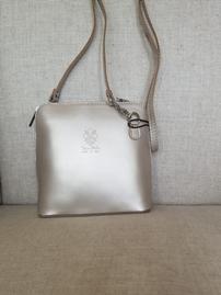 Handpicked From Florence, Italy Silver Leather Crossbody 202//269