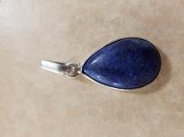 Blue Lapis Lazuli Pendant with Sterling Silver Collar 202//151