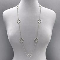 Bohemian Silver Clover Design Necklace 202//202